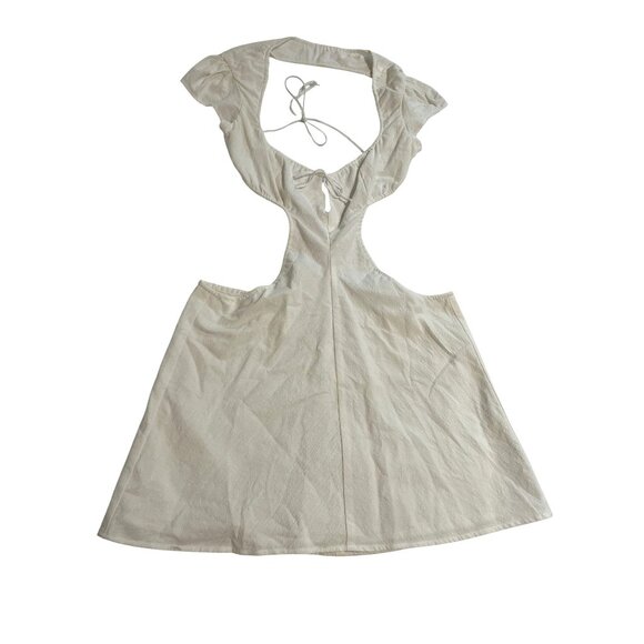 ARE YOU AM I Cutout Mini Dress in White - Picture 1 of 4